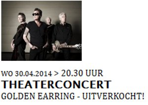 Golden Earring theatre ad sold out show Tongeren - De Velinx